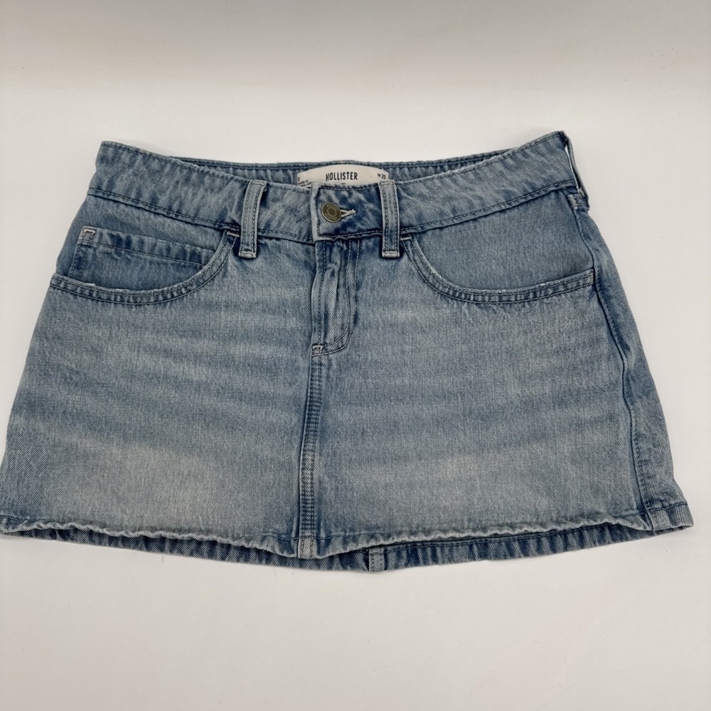 Hollister Mini Y2K Denim Jean Skirt W/ Built In Shorts 28" Waist
